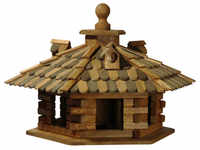 DOBAR Design-Vogelhaus mit Holzschindeldach - braun