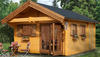 WEKA Gartenhaus »155«, Holz, BxHxT: 500 x 358 x 690 cm (Außenmaße) - braun