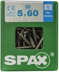 SPAX Edelstahlschraube, T-STAR plus, 50 Stk., 5 x 60 mm - silberfarben