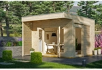 SKANHOLZ Gartenhaus &raquo;Tokio 2&laquo;, Holz, BxHxT: 340 x 270 x 340 cm (Au&szlig;enma&szlig;e inkl.
