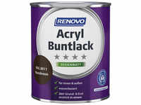RENOVO Acryl-Buntlack, seidenmatt, nussbraun RAL 8011, 0,75l