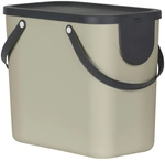 Rotho M&uuml;lleimer &raquo;Albula&laquo;, Schwingdeckel, 25 l, Kunststoff (PP) - braun