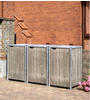 Hide Mülltonnenbox, aus Holz, 209x115x81cm (BxHxT), 140 Liter - braun
