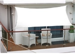 FLORACORD Balkon-Sonnensegel, rechteckig, 270 x 140 cm - weiss