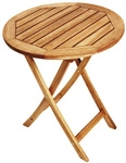 MERXX Klapptisch, mit Eukalyptusholz-Tischplatte, &Oslash; x H: 80 x 75 cm - beige
