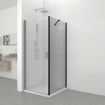 Sanotechnik Duschtrennwand &raquo;Elite Black&laquo;, B x H: 88,5 x 195 cm - transparent