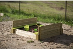 WENDITOYS Sandkasten, BxL: 120 cm x 120 cm, Holz natur - beige