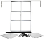 VITAVIA Doppelt&uuml;r f&uuml;r Gew&auml;chsh&auml;user &raquo;Sirona&laquo;, BxH: 122 x 191 cm - silberfarben