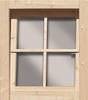 KARIBU Fenster für Gartenhäuser »28 mm«, BxH: 69 x 80 cm, Echtglas - braun