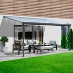 HOME DELUXE Terrassen&uuml;berdachung &raquo;SOLIS&laquo;, 312x303x206/250 cm, Grau