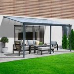 HOME DELUXE Terrassen&uuml;berdachung &raquo;SOLIS&laquo;, 434x303x206/250 cm, Grau