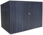 Westmann M&uuml;lltonnenbox, aus verzinktem Stahl, 235x128x97cm (BxHxT), 720 Liter - grau