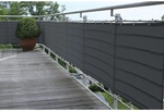 FLORACORD Balkonverkleidung, Polyester, LxH: 500 x 65 cm - schwarz