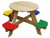 AXI Kinderpicknicktisch, 4 Sitzplätze, Holz/Hemlockholz