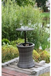 GARDEN PLEASURE Gartentisch &raquo;MUMBAI&laquo;, &Oslash;: 45 cm, Stahl/Kunstoffgeflecht - grau