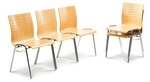 Mayer Sitzm&ouml;bel Stapelstuhl &raquo;2117&laquo;, BxL: 53 x 54 cm, Stahl/Holz - braun