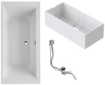 OTTOFOND Badewannen-Set &raquo;Duo&laquo;, BxHxL: 75 x 58 x 170 cm, K&ouml;rperform - weiss