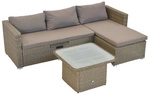 MERXX Gartenm&ouml;belset &raquo;Veneto&laquo;, Metall/Kunststoff, 2-teilig - beige