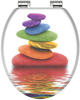 SCHÜTTE WC-Sitz »Colorful Stones«, MDF, oval, mit Softclose-Funktion - bunt