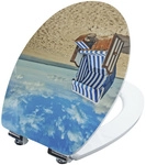 CORNAT WC-Sitz &raquo;SONNENBAD&laquo;, MDF, D-Form, mit Softclose-Funktion - bunt