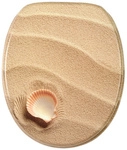 Sanilo WC-Sitz &raquo;Clam&laquo;, LxBxH: 48 x 37,7 x 5,5 cm, Holz - beige