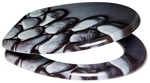 Sanilo WC-Sitz, BxL: 37,7 x 47 cm, Hot Stones - schwarz