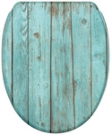 Sanilo WC-Sitz &raquo;Lumber&laquo;, LxBxH: 48 x 37,7 x 5,5 cm, Holz - tuerkis