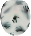Sanilo WC-Sitz, BxL: 37,7 x 47 cm, Shadow Hands - weiss
