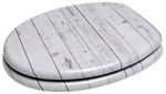 Sanilo WC-Sitz, BxL: 37,7 x 47 cm, Timber - grau