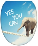 Sanilo WC-Sitz &raquo;Yes you can&laquo;, Absenkautomatik & Schnellverschluss, Holz - blau