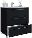 VCM Waschtisch-Set, Breite Waschtisch: 60 cm - schwarz