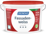 RENOVO Fassadenfarbe, matt, 10 Liter, wei&szlig; - weiss