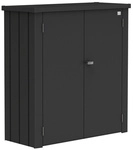 BIOHORT Terrassenschrank &raquo;Romeo&laquo;, BxHxT: 132 x 140 x 57 cm, dunkelgrau-metallic,