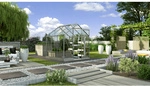 VITAVIA Gew&auml;chshaus &raquo;Eris 3800 &laquo;, BxHxL: 195 x 207,4 x 195 cm - silberfarben