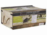 ACTIVA Dutch-Oven-Set, Holz / Gusseisen - schwarz