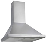 RESPEKTA Kaminhaube, HxT: 108 x 50 cm, Metallfilter, Drucktasten - silberfarben
