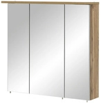 SCHILDMEYER Spiegelschrank &raquo;Nora&laquo;, BxHxT: 80,5 x 71 x 16 cm, 3-t&uuml;rig, eiche -