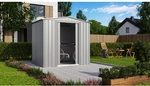 Globel Ger&auml;tehaus &raquo;Tower&laquo;, Stahl, Satteldach, 4,1 m&sup2;, BxT: 245 x 185 cm, silber