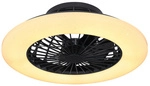 GLOBO LIGHTING LED-Deckenventilator &raquo;Travo&laquo;, &Oslash;50 cm, Kunststoff, schwarz