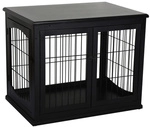 PawHut Hundek&auml;fig, BxHxT: 58,5 x 66 x 81 cm, MDF/Eisen - schwarz