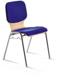 Mayer Sitzm&ouml;bel Stapelstuhl &raquo;2116&laquo;, BxL: 53 x 50 cm, Stahl/Stoff/Holz - blau