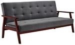SalesFever Schlafsofa, Breite: 190 cm, dunkelgrau/kirschbaum