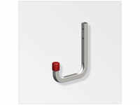 alfer® aluminium Wandhaken, Tiefe: 80 mm, verzinkter Stahl