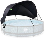 EXIT Toys Sonnensegel, f&uuml;r Pools, ⌀xH: 380 x 190 cm - schwarz