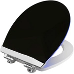 CORNAT WC-Sitz &raquo;LED&laquo;, MDF, Reversed Edge, mit Softclose-Funktion - schwarz