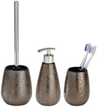 WENKO Bad-Accessoire-Set &raquo;Marrakesh&laquo;, Keramik, gl&auml;nzend, braun