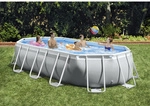INTEX Ovalpool &raquo;Prism Oval&laquo;, Oval, BxLxH: 274x503x122 cm, hellgrau