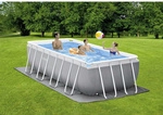 INTEX Pool &raquo;Prism Quadra &laquo;, LxB: 400 x 200 x 122 cm, Rechteckig, Grau