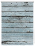 Lichtblick Rollo, &lrm;&lrm;Klemmfix, 60x150 cm&lrm;&lrm;, Bretter Vintage, petrol - blau