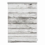 Lichtblick Rollo, &lrm;&lrm;Klemmfix, 90x150 cm, &lrm;&lrm;Bretter Vintage, wei&szlig; - weiss